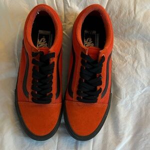 Vans Men's Bold Orange and Black Sneakers